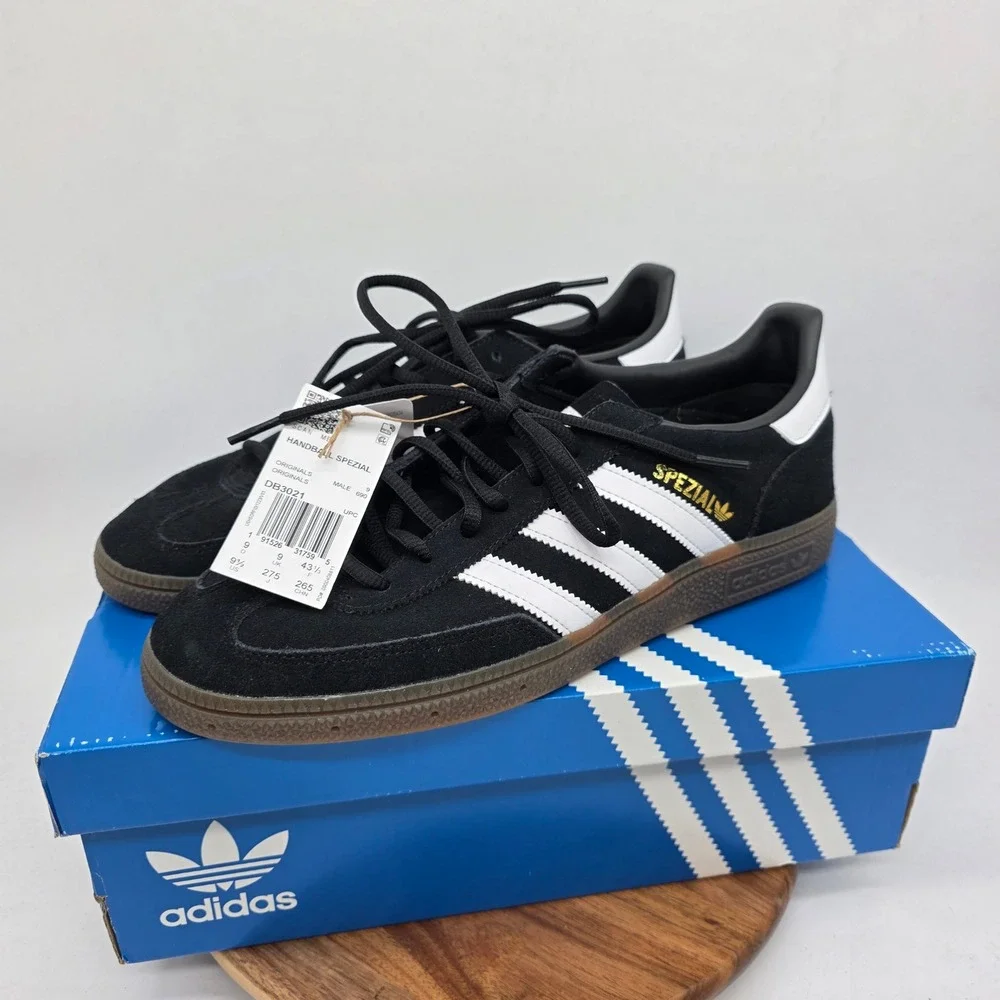 Adidas Handball Spezial Men's Shoes Core Black White Gum DB3021 Size 9.5 NEW